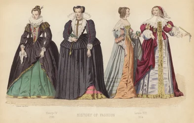 Mode in Frankreich: Heinrich IV 1590; Ludwig XIII 1614