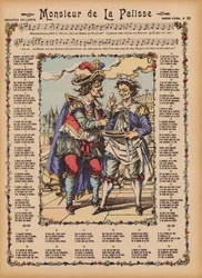 Monsieur de la Palisse (farbige Gravur)