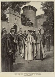 Papst Leo XIII. im Winter seiner Tage (Stich)