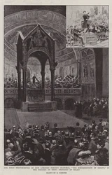 Die erste Aufführung von Don Lorenzo Perosis Oratorium "Die Auferstehung Christi" in der Basilika von San Ambrogio in Mailand