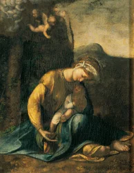 Zigeunermädchen, von Antonio Allegri, bekannt als Correggio (1489-ca. 1534)