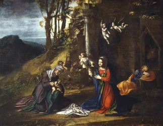 Geburt Jesu mit St. Elisabeth und dem jungen Johannes dem Täufer