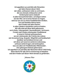 Friedensbotschaft mit dem Stern der edlen, achtsamen Liebe für alle Menschen dieser Welt