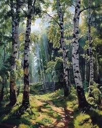 Landschaft mit lebendigem Laub