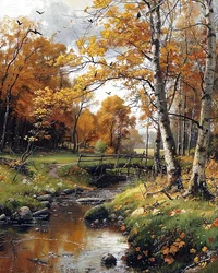 Ein kleiner Bogen in einem Naturpark durch die Bäume