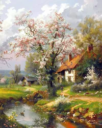 Landschaft mit malerischem Pfad