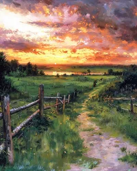 Landschaft mit einer Wiese