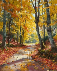 Landschaft mit hoch aufragenden Mammutbäumen