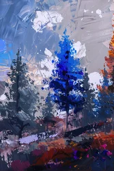 Schöne Landschaft mit Wald