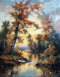 Ein Bach fließt durch einen grünen Wald