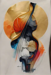 Abstrakte Violine Wandkunst