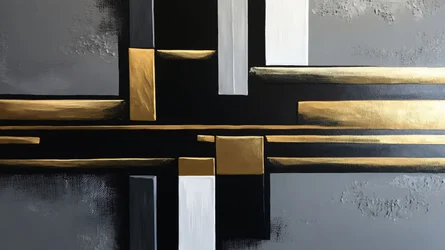 Schwarz & Gold Moderne Kunsttherapie