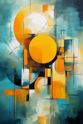 Kubismus & Kreis Aquarell