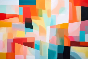 Geometrische Acryl Abstrakte Fusion