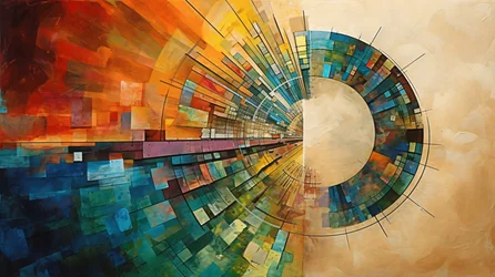 Lebendiges Abstraktes Gemälde