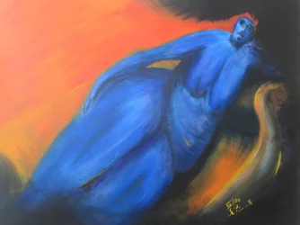 Die blaue Frau