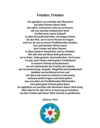 Frieden, Frieden