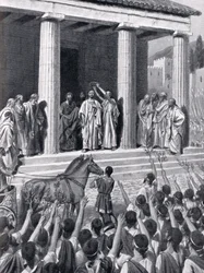 Themistokles in Sparta geehrt, Illustration aus 