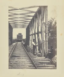 Zerstörung einer Fachwerkbrücke
