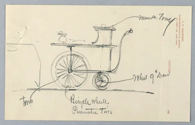Entwurf für Serviertisch auf Rädern