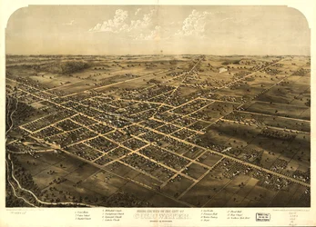 Vogelperspektive der Stadt Coldwater, Branch Co., Michigan