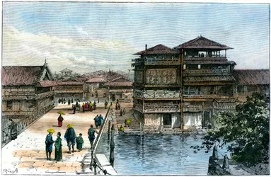 Yebisu Bashi, Osaka, Japan, 1891