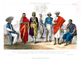 Kaukasische Rasse, Hindus, 1800-1900