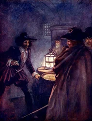 Strenge Männer mit gezogenen Schwertern schlossen sich um ihn, 1605, 1905