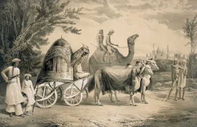 Haremwagen des Königs von Delhi, veröffentlicht 1858