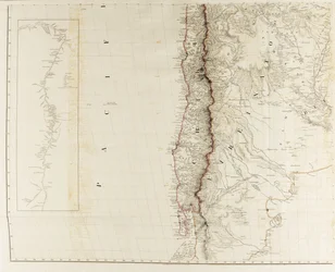 Umrisse der physischen und politischen Einteilungen Südamerikas