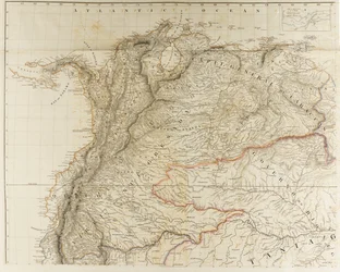 Umrisse der physischen und politischen Einteilungen Südamerikas