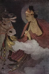 Abreise von Prinz Siddhartha, Illustration aus 