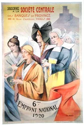 Plakat zur Werbung für die sechste nationale Anleihe