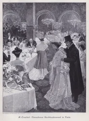 Abend in einem eleganten Restaurant in Paris