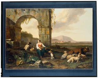 Italienische Landschaft mit Hirten