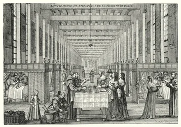 Die Krankenstation des Hôpital de la Charité in Paris