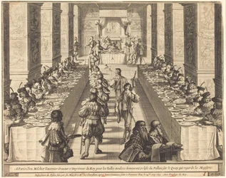 Festmahl des Königs für die neuen Ritter