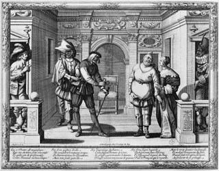 Komödianten im Theater des Hôtel de Bourgogne