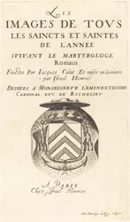 Titelseite für Callots "Der Kalender der Heiligen"