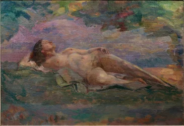 Auf dem Rücken liegender Akt