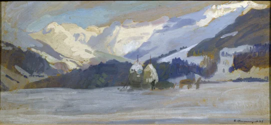 Schneelandschaft bei den Diablerets