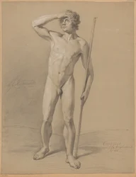 Stehender männlicher Akt, von vorne gesehen (1. Preis 1810)