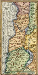 Karte des Heiligen Landes (1624) von Abraham Ortelius