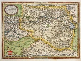 Karte von Österreich, aus Theatrum Orbis Terrarum von Abraham Ortelius