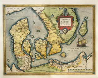Karte von Dänemark, aus Theatrum Orbis Terrarum von Abraham Ortelius