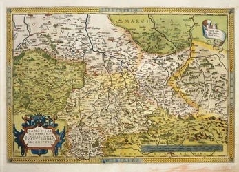 Karte von Sachsen, aus Theatrum Orbis Terrarum von Abraham Ortelius