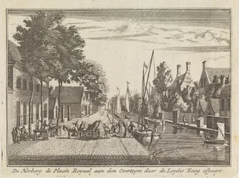 Das Gasthaus De Plaats Royaal am Overtoom, wo die Leidener Kaag abfährt