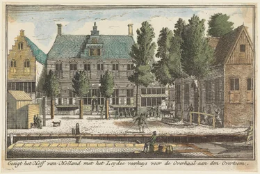 Ansicht des Hof van Holland mit dem Leidener Fährhaus vor der Überfahrt am Overtoom