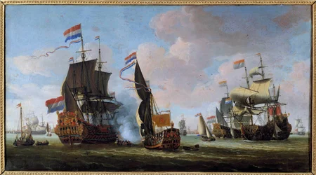 Marine: Szene einer Seeschlacht