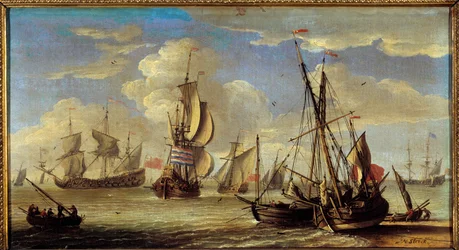 Schiffe und Boote auf dem Meer